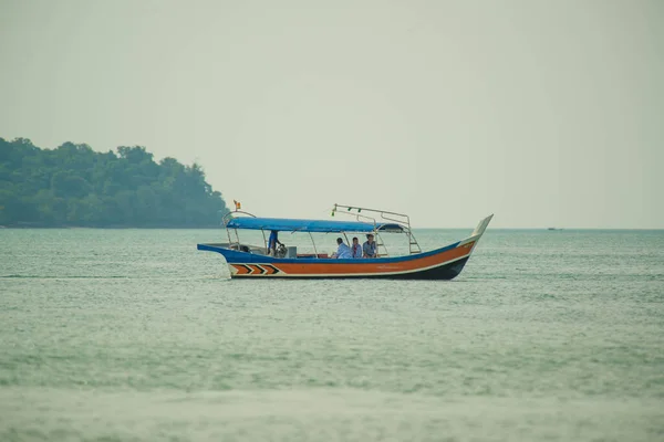 Maleisië Langkawi Uitzicht Boot Pantai Cenang Beach — Stockfoto