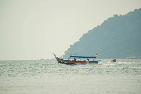 Малайзия Лангкави Вид Лодку Пантай Сенанг Бич — стоковое фото