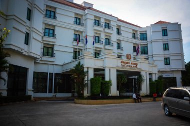 Kamboçya. Siem Reap. Şehirdeki Tara Angkor Oteli manzarası.