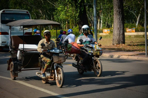 Камбоджа Сім Реабілітувався Вигляд Місцевих Кхмерів Місті — стокове фото