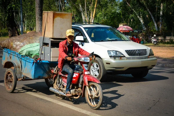 Kambodzsa Sziemaratás Kilátás Helyi Khmerekre Városban — Stock Fotó