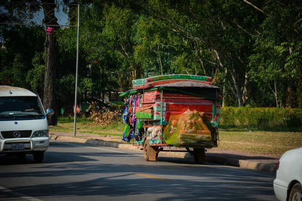 Kamboçya Siem Reap Şehirdeki Yerel Khmer Halkının Manzarası — Stok fotoğraf