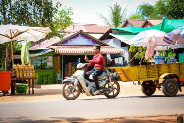 Kamboçya. Siem Reap. Angkor Wat kompleksindeki yerel khmer halkının güzel bir manzarası..