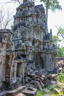 Harabeleri olan eski Budist tapınağı, Angkor Wat, Kamboçya