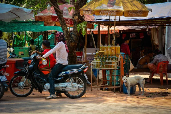 Cambodge Siem Reap Une Belle Vue Peuple Khmer Local Dans — Photo