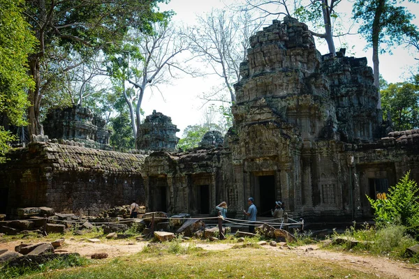 Cambodia Siem Reap Beautiful View Tourists Prhom Temple Angkor Wat — Stock Photo, Image