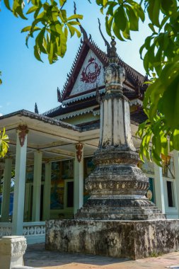 Harabeleri olan eski Budist tapınağı, Angkor Wat, Kamboçya
