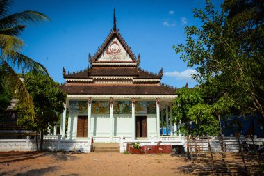 Harabeleri olan eski Budist tapınağı, Angkor Wat, Kamboçya