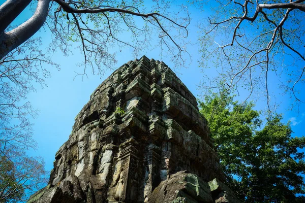 Gamla Buddisttempel Med Ruiner Angkor Wat Kambodja — Stockfoto