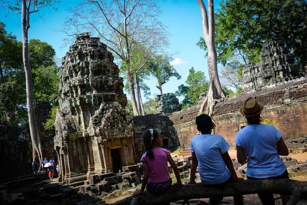 Kambodscha Siem Reap Ein Schöner Blick Auf Touristen Tempel Prhom — Stockfoto