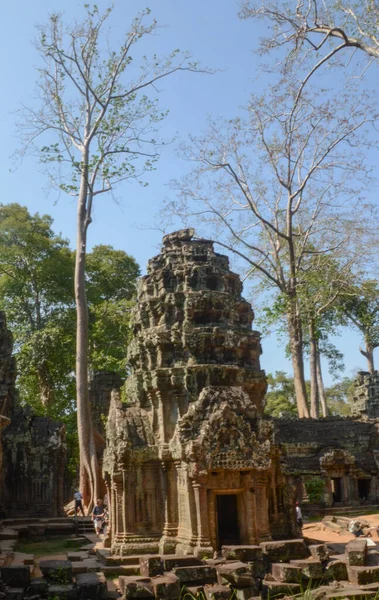 Ангкор Ват Древний Буддийский Храм Руинами Камбоджа — стоковое фото