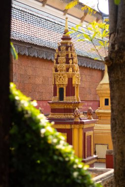 Siem Reap, Kamboçya 'daki Budist tapınağının mimarisi.