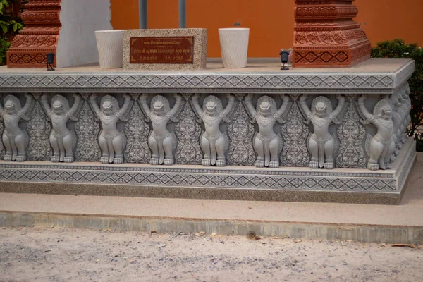 Siem Reap, Kamboçya 'daki Budist tapınağının mimarisi.