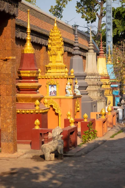 Kambodja Siem Reap Vacker Utsikt Över Buddisttemplet Staden — Stockfoto