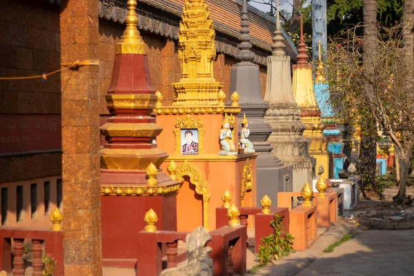 Cambogia Siem Reap Una Splendida Vista Del Tempio Buddista Città — Foto Stock