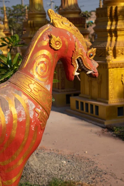 Camboya Siem Reap Una Hermosa Vista Del Templo Budista Ciudad —  Fotos de Stock