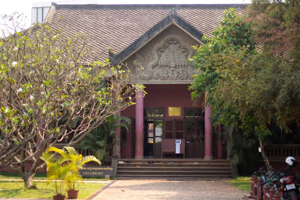 Kambodzsa Sziemaratás Gyönyörű Kilátás Buddhista Templomra Városban — Stock Fotó