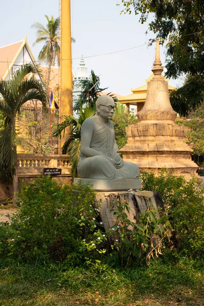 Camboja Siem Reap Uma Bela Vista Templo Budista Cidade — Fotografia de Stock