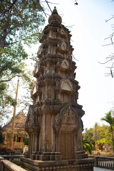 Camboya Siem Reap Una Hermosa Vista Del Templo Budista Ciudad —  Fotos de Stock