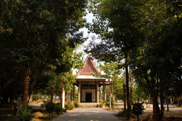 Camboja Siem Reap Uma Bela Vista Templo Budista Cidade — Fotografia de Stock