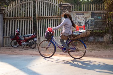Kamboçya. Siem Reap. Şehirdeki yerel halk manzarası.