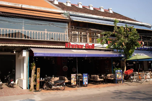 Kamboçya Siem Reap Şehirdeki Güzel Bir Restoran Manzarası — Stok fotoğraf