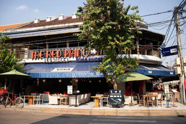 Camboya Siem Reap Una Hermosa Vista Del Restaurante Ciudad —  Fotos de Stock