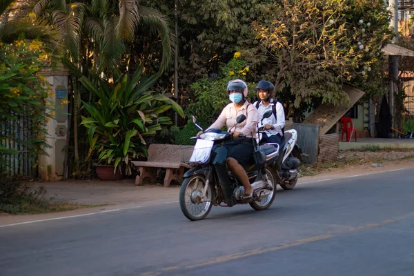 Kamboçya Siem Reap Şehirdeki Yerel Halk Manzarası — Stok fotoğraf