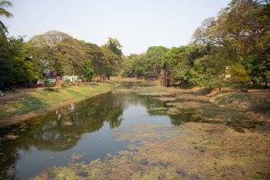 Kamboçya. Siem Reap. Şehrin güzel bir manzarası.