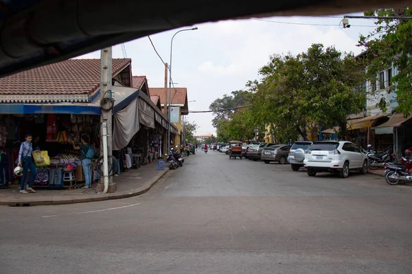 Camboja Siem Reap Uma Vista Cidade — Fotografia de Stock