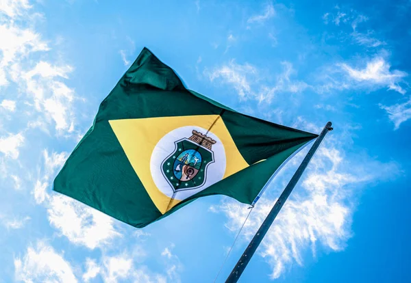 Immagine Ravvicinata Della Bandiera Stato Brasiliana — Foto Stock