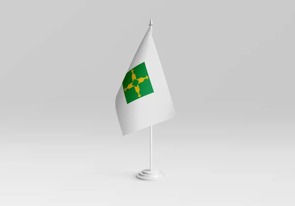 Nahaufnahme Der Brasilianischen Staatsflagge — Stockfoto