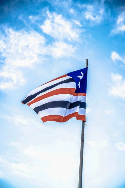 Imagem Perto Bandeira Estado Brasileiro — Fotografia de Stock