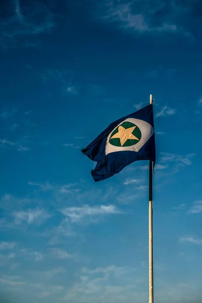 Les Drapeaux Brésiliens Rapprochent — Photo