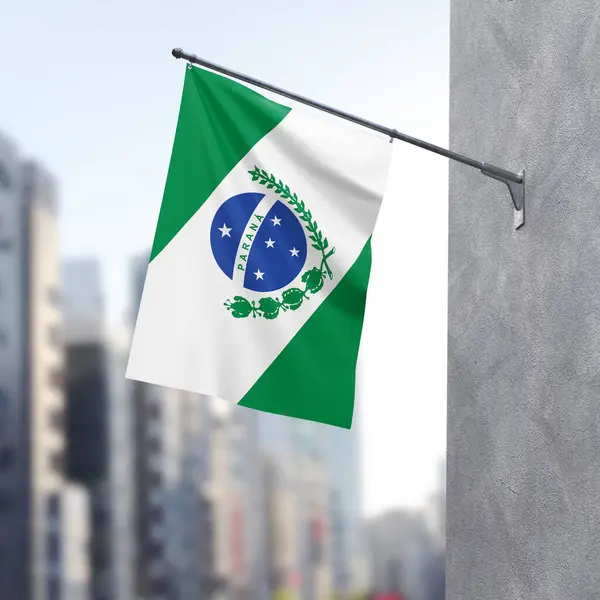 Флаги Бразилии Закрываются — стоковое фото