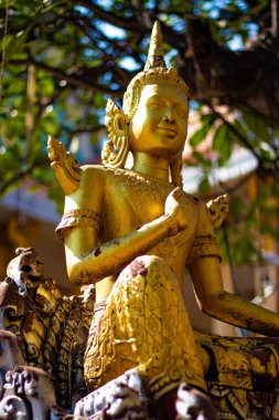 Budist tapınağı Kamboçya 'daki heykellerin yakın çekimi. 