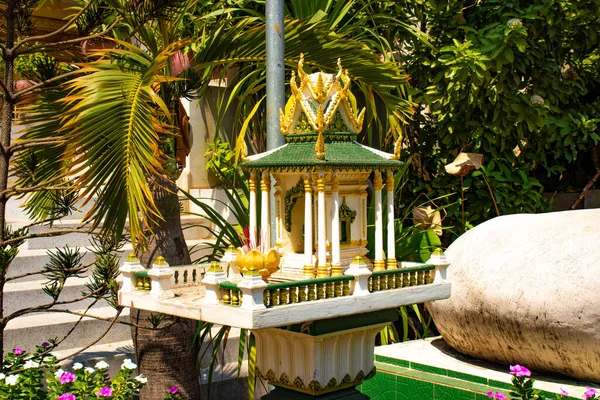 Phnom Penh Decorazioni Del Tempio Buddista Cambogia — Foto Stock