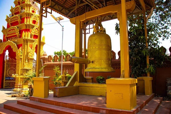 Phnom Penh Decorazioni Del Tempio Buddista Cambogia — Foto Stock