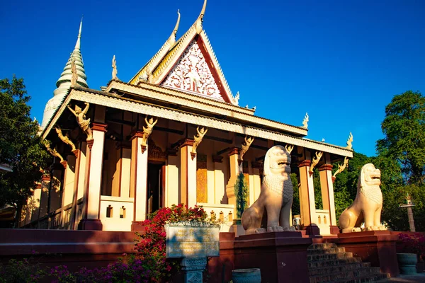 Buddhistický Chrám Dne Kambodži — Stock fotografie