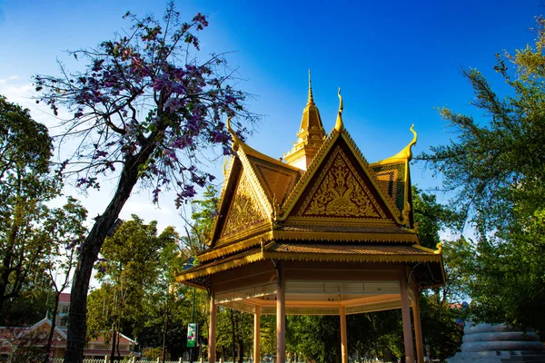 Temple Bouddhiste Pendant Journée Cambodge — Photo