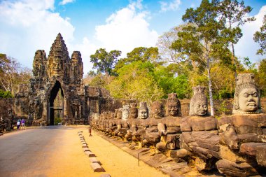 Angkor Antik Budist Tapınağı Kamboçya 'da gündüz vakti 