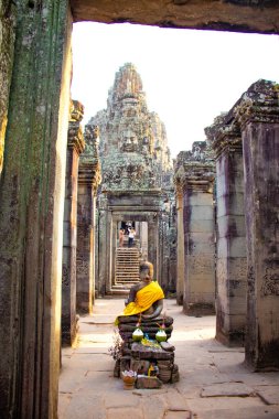 Angkor Antik Budist Tapınağı Kamboçya 'da gündüz vakti 