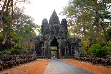 Angkor Antik Budist Tapınağı Kamboçya 'da gündüz vakti 