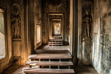 Angkor Antik Budist Tapınağı Kamboçya 'da gündüz vakti 