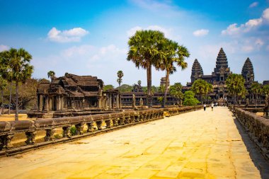 Angkor Antik Budist Tapınağı Kamboçya 'da gündüz vakti 