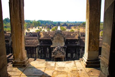 Angkor Antik Budist Tapınağı Kamboçya 'da gündüz vakti 