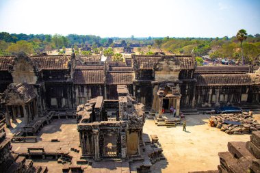 Angkor Antik Budist Tapınağı Kamboçya 'da gündüz vakti 