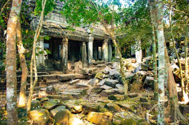 Kamboçya 'daki eski tapınak Agkor Wat