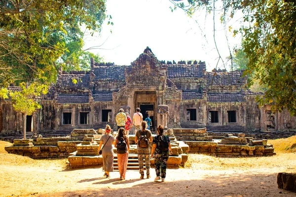 Днем Камбодже Древний Буддийский Храм Ангкор — стоковое фото