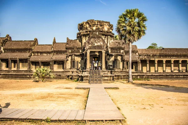 Angkor Ancien Temple Bouddhiste Pendant Journée Cambodge — Photo